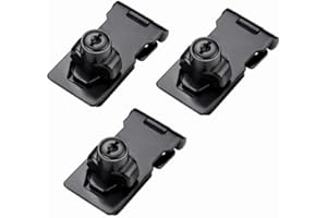 Keyed Hasp Latch Lock, 3 Pack Twist Knob Keyed Locking Hasp Catch Safety Lock for Small Doors, Cabinets, Drawer, Stainless St