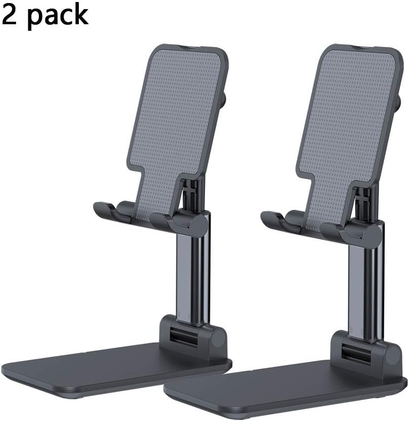 Foldable Cell Phone Stand, Angle Height Adjustable Desktop Phone Holder Cradle Dock Compatible with Mobile Phone/iPad…