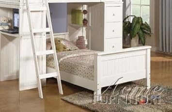 acme willoughby white loft bed