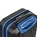 Olympia USA Apache II 22 Inch Expandable Rolling Carry On Lightweight Hardside Double 4 Wheel Spinner Luggage Suitcase with Locking System and Hidden Laptop Compartment, Black/Blue