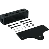 Viair 92820 6 Port Manifold with Mounting Holes, Black