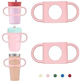 NiHome 2PCS Silicone Dual-Handle Tumbler Grip Compatible with 14oz Stanley Tumblers, Accessories Handle Fit for 12oz Zak Owala Cups, Tumbler Handles for Home Travel Outdoors Daily Use