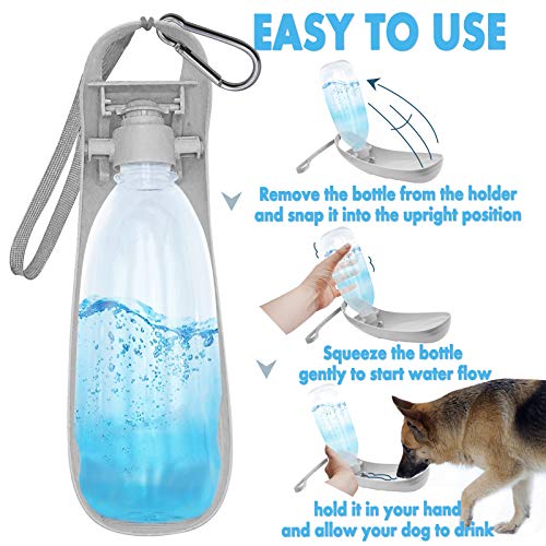 Vannon 2021 Upgrade Version Dog Water Bottle for Walking, 19oz Portable Dog Travel Water Bottle Dispenser with Foldable… - Image 5