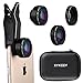 ATFUNG iPhone Lens Kit, Wide Angle Lens, Kaleidoscope Lens Macro Lens Cell Phone Camera Clip Lens Attachment Kit for iPhone 6 7 Plus Samsung Android Smartphones