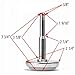 1-Piece Steel Stem Bed Frame Glides to Replace Wheels, Set of 4
