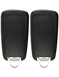 keylessoption Keyless Coche Mando a Distancia Uncut Flip Ignition Key Fob Repuestos para oht01060512 (Pack de 2)