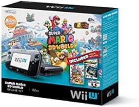 Nintendo Wii U Deluxe Set: Super Mario 3D World and Nintendo Land Bundle - Black 32 GB