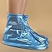 Whose Lemon Reusable Women Kids Waterproof/Rain Shoes Cover Portable Protective Shoes Covers for Cycling, Camping, Hiking, Garden, Outdoor Activities Blue XXL