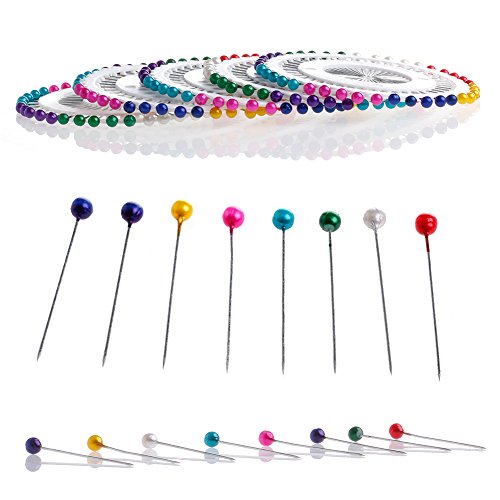 200Pcs Head DIY Dressmaking Decor Craft Pins Round Head Color Pearl Wedding Corsage Florists Sewing Patchwork Pins Straight Pins Drawing Pins Extra Long Pearl Head Quilting Sewing Tool by Sixsons