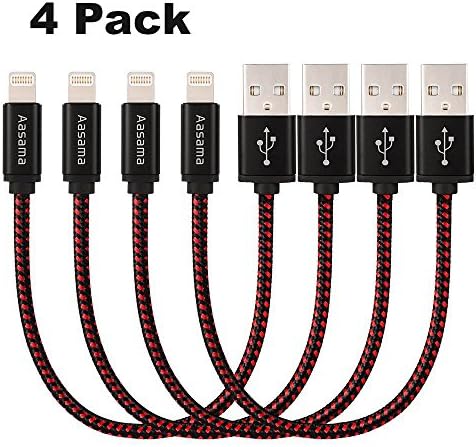 Aasama iPhone Cable, Lightning Cable USB Sync and Charging Cord (Black in Red)