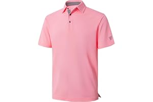 M MAELREG Mens Golf Shirt Short and Long Sleeve Moisture Wicking Dry Fit Performance Solid Casual Pique Golf Polo Shirts for Men