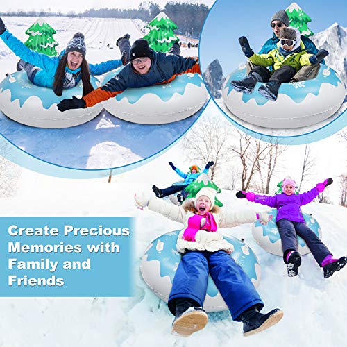 Extra Large 50 Inch Snow Tube with Backrest Tree No More Popped with