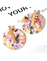 Youmi - Pendientes de acrílico para mujer con diseño de caracol de tortuga