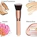 Wakeu Flat Kabuki Makeup Brush Foundation For Blending Liquid, Cream, Powder Concealer Cosmetics (Gold)