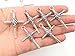 25pcs Christian Cross Charms Pendants for DIY Jewelry Making Accessories By Alimitopia(Antique Silver)