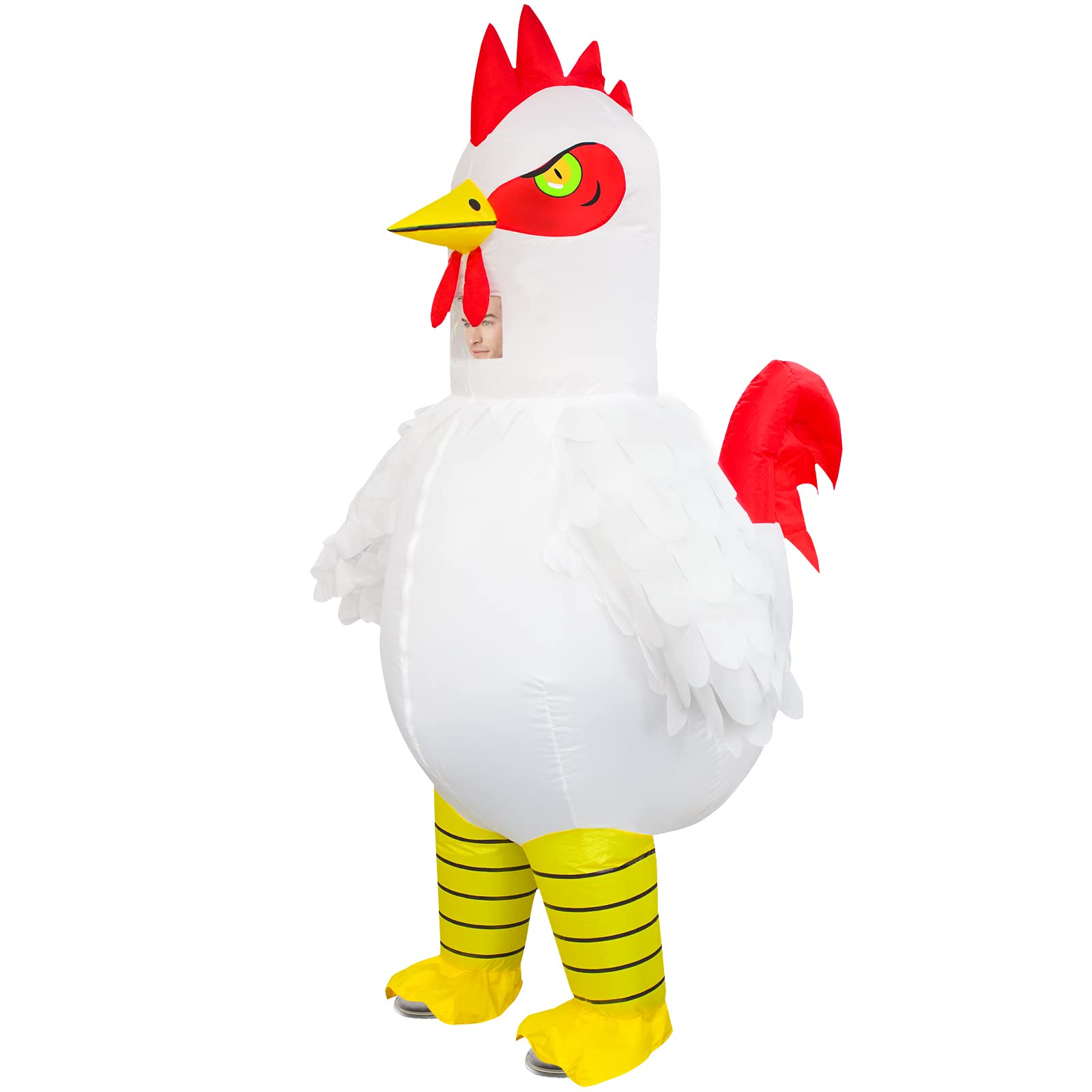 Photo 1 of Seeds of Light Inflatable Chicken Costume Adult Funny Halloween Costumes Blow up Chicken Costumes for Men Women Cosplay Party Easter