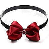 Hapibuy Baby Girl Elastic Headband Red Flower Princess Headpiece for Toddlers Girls Head Wrap Childern Hair Accessories