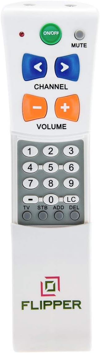 Flipper Big Button TV Remote for Elderly - Universal Simple to Read, Proprietary Favorite Channels, Supports IR TVs, Cable, Satellite & Soundbars -: Electronics