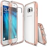 Galaxy S7 Case, Ringke [Fusion] Crystal Clear PC Back TPU Bumper [Drop Protection/Shock Absorption Technology][Attached Dust Cap] For Samsung Galaxy S7 - Rose Gold Crystal