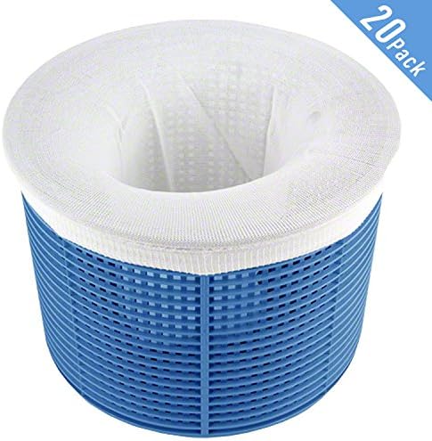 20-Pack of Pool Skimmer Socks filter Saver Socks，Fine Mesh Screen Sock Liner for Baskets and Skimmers