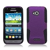 Aimo Wireless SAML300PCPA014 Hybrid Armor Cheeze Case for Samsung Galaxy Victory 4G LTE L300 - Retail Packaging - Black/Purple