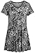 Tencole Scoop Neck Short Sleeve Blouses, Printed Flare Tunic Tops Drape Shirts