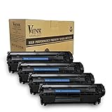 V4INK 4-Pack Compatible Toner Cartridge Replacement for Canon 104 CRG-104 FX-9 FX-10 Toner Cartridge Using with Canon Imageclass D420 D450 D480 MF4150 MF4350D MF4270 MF4370DN MF4380DN Printer