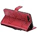 iPhone 8 Plus Wallet Case,iPhone 8 Plus Case with Card Holder,iPhone 7 Plus Leather Flip PU Phone Case Cover with Stand & Credit Card Holder Slots for Apple iPhone 7 Plus/8 Plus,Butterfly Red