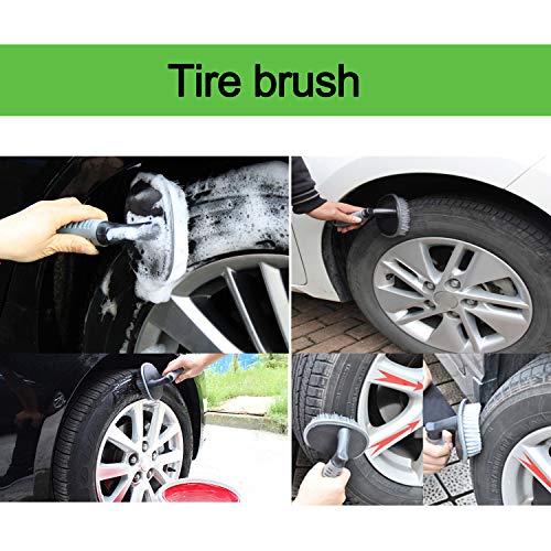 Tonsiki 17 Pieces Car Cleaner Brush Set for Cleaning Car Motorcycle Automotive Cleaning Wheels, Dashboard, Interior, Exterior, Leather, Air Vents - Thumbnail 5