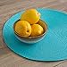 Now Designs Disko Round Placemats, Turquoise, Set of 4