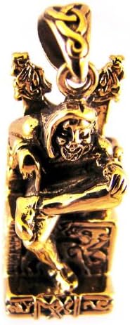 Norse God Loki Bronze Pendant Viking Pagan