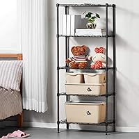 5 Tier Wire Shelving Metal Wire Shelf Adjustable Storage Rack