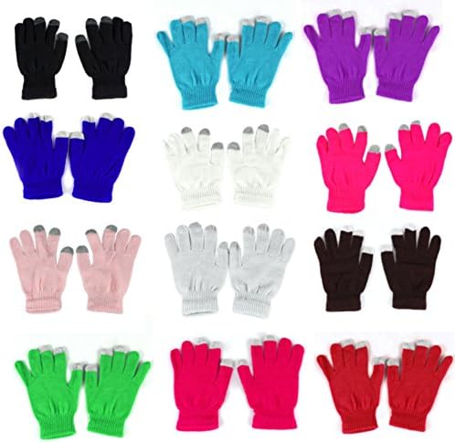 The Elixir Tech Smartphone Touch Screen Gloves Stretch One Size Winter Texting Touchscreen Gloves iPhone Galaxy Gloves, Violet
