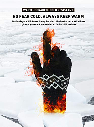 TRENDOUX Handschuhe Herren Touchscreen, Winterhandschuhe Damen Unisex - Wolle Gefüttert - Weich Verdickt Dehnbares… – Bild 4