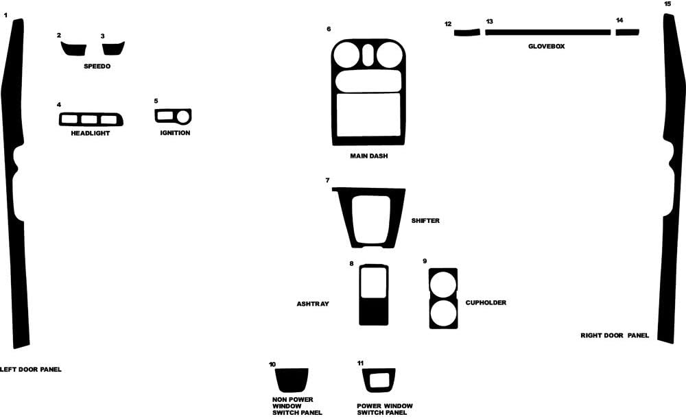 Rvinyl Rdash Dash Kit Decal Trim for Mazda Miata 1990-1993 - Carbon Fiber 3D (Orange)