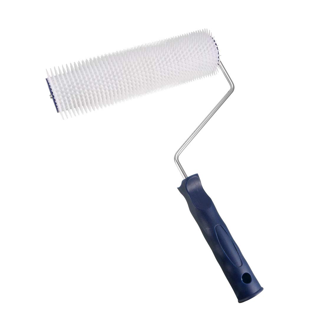 sourcing map 22cm Latex Floor Self Leveling Screed Spiked Roller, 11mm Teeth Height