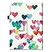 Fintie Case for iPad 9.7 2018/2017, iPad Air 2, iPad Air - [Corner Protection] Premium Vegan Leather Folio Stand Cover, Auto Wake/Sleep for iPad 6th / 5th Gen, iPad Air 1/2, Raining Hearts