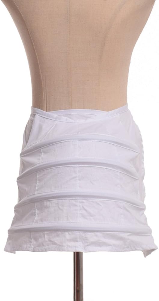 GRACEART Women's Victorian Crinoline Hoop Bustle Cage Pannier, White - Image 5