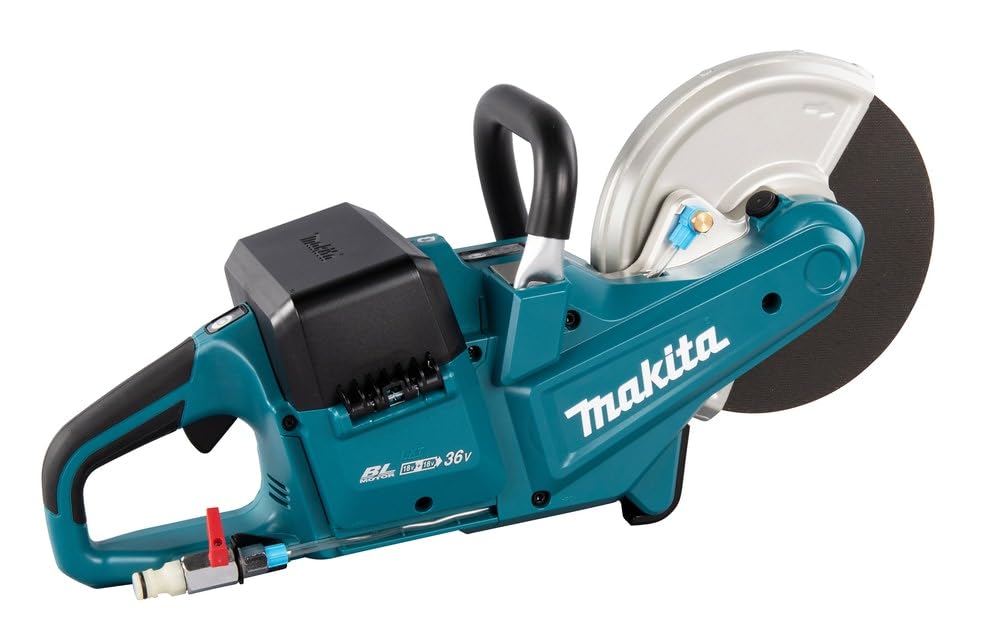 Makita DCE090ZX1 Twin 18V (36V) Li-ion LXT Brushless 230mm Disc Cutter - Batteries and Charger Not Included, Blue/Black