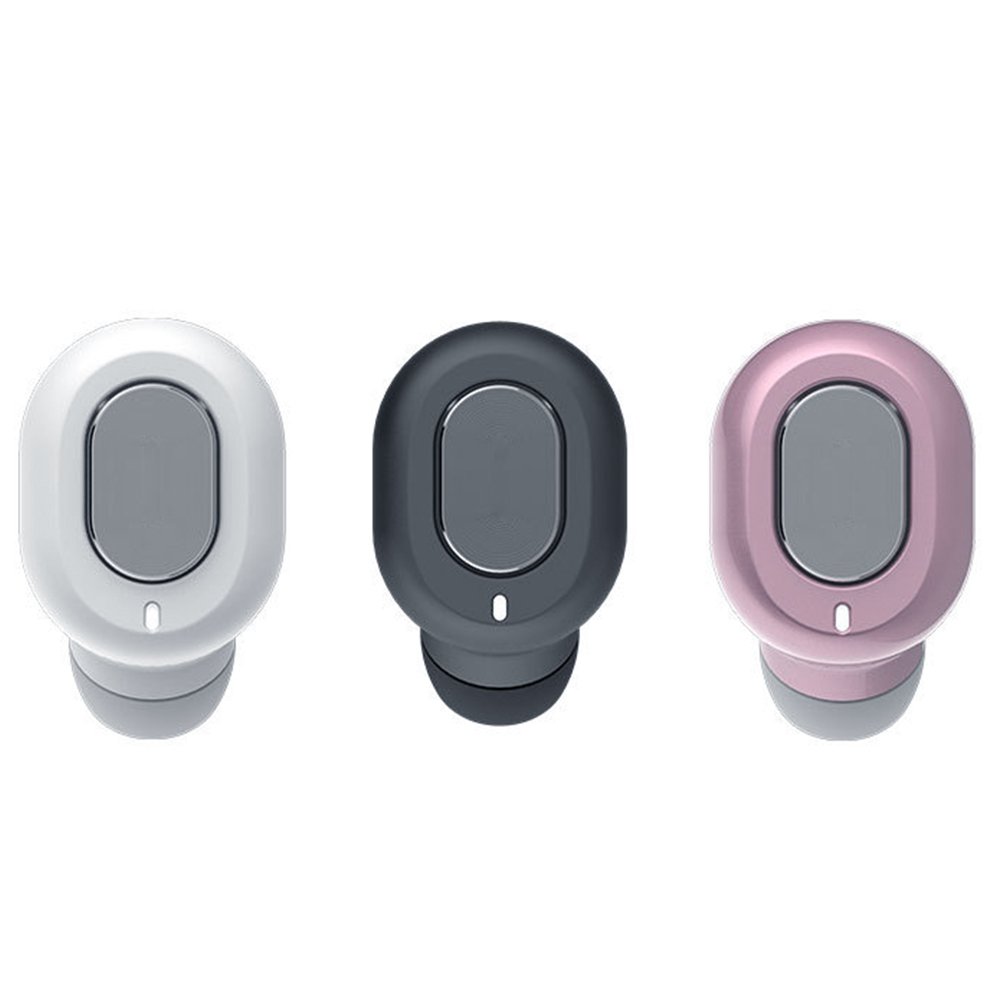 Feiuruhf Wireless Earbud Mini Invisible Bluetooth Earphone with Magnetic USB Charger Earpiece Car Headset with Mic,for Smart Phones and Other Devices(One Pcs) (White)