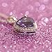 Vesil Purple AAA Cubic Zirconia Heart Pendant Necklace for Women Necklaces Gifts for Her