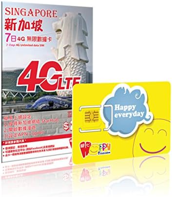 Happy Singapore 7 Days Unlimited Data Card (4G LTE)