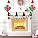 yotruth 25pcs Christmas Party Paper Decorations Indoor and Outdoor Include Handmade Paper Stars Latten Trees Honeycomb hat Balloons Christmas Banner