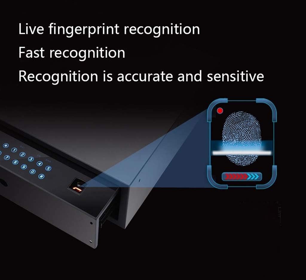 Mgo Fingerprint Safe Drawer Safe Fingerprint Lock Electronic Digital Security Insurance Smart Electronic Cabinet Lock Cabinet Steel Structure for Home Office Hotel (Size : D): Home & Kitchen
