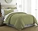 ienjoy Home Collection Soft Brushed Microfiber Duvet Cover Set, King, Sage