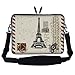 Meffort Inc 15 15.6 inch Neoprene Laptop Sleeve Bag Carrying Case with Hidden Handle and Adjustable Shoulder Strap - Paris Design