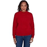 Alfred Dunner Classic Pattern Soft Turtleneck Sweater
