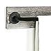 MyGift Realistic Metal Pipe Bathroom Towel Bar with Rustic Torched Solid Wood Wall Mount Industrial Bathroom Fixtures Hanging Towel Rack