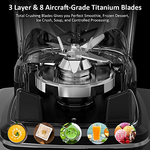 Blender 1450w, Homgeek Professional Countertop Blender Smoother Maker with 68oz BPA Free Tritan Container, High Speed Power Blender Built-in Timer for Crusing Ice, Frozen Desser [2019 Update Version]