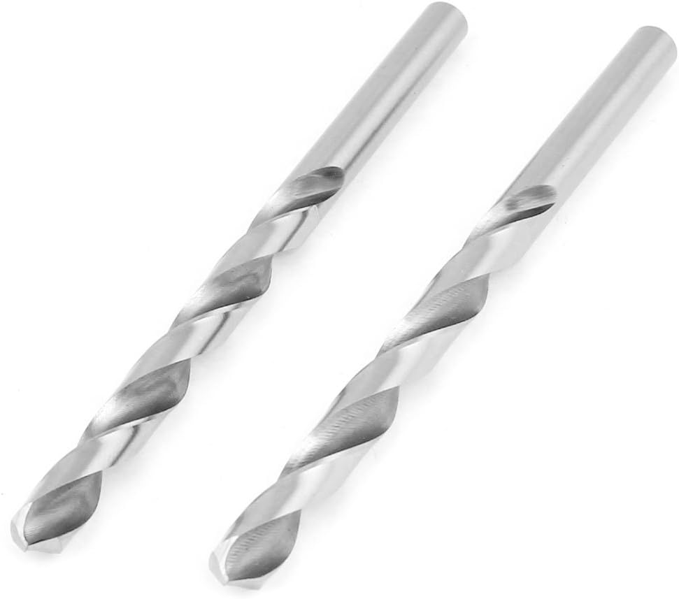 Sourcing Map 2x HSS Spiralbohrer, 9,1mm Schaft, Split Point – Für Edelstahl & Metall